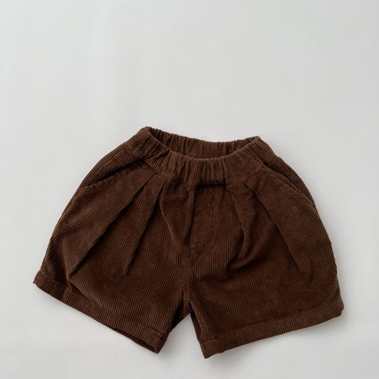 Baby Solid Color Corduroy Fabric Summer Shorts